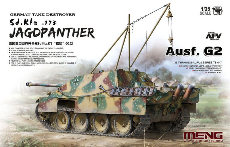 Meng Model TS-047 1/35 Jagdpanther G2 Model Tank Kit