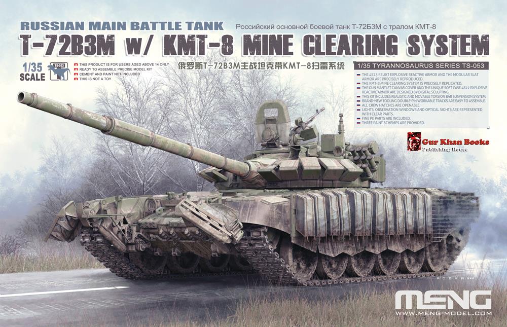 Meng Model TS-053 1/35 Russian T-72B3M with KMT-8 Mine Clearing System Model Kit