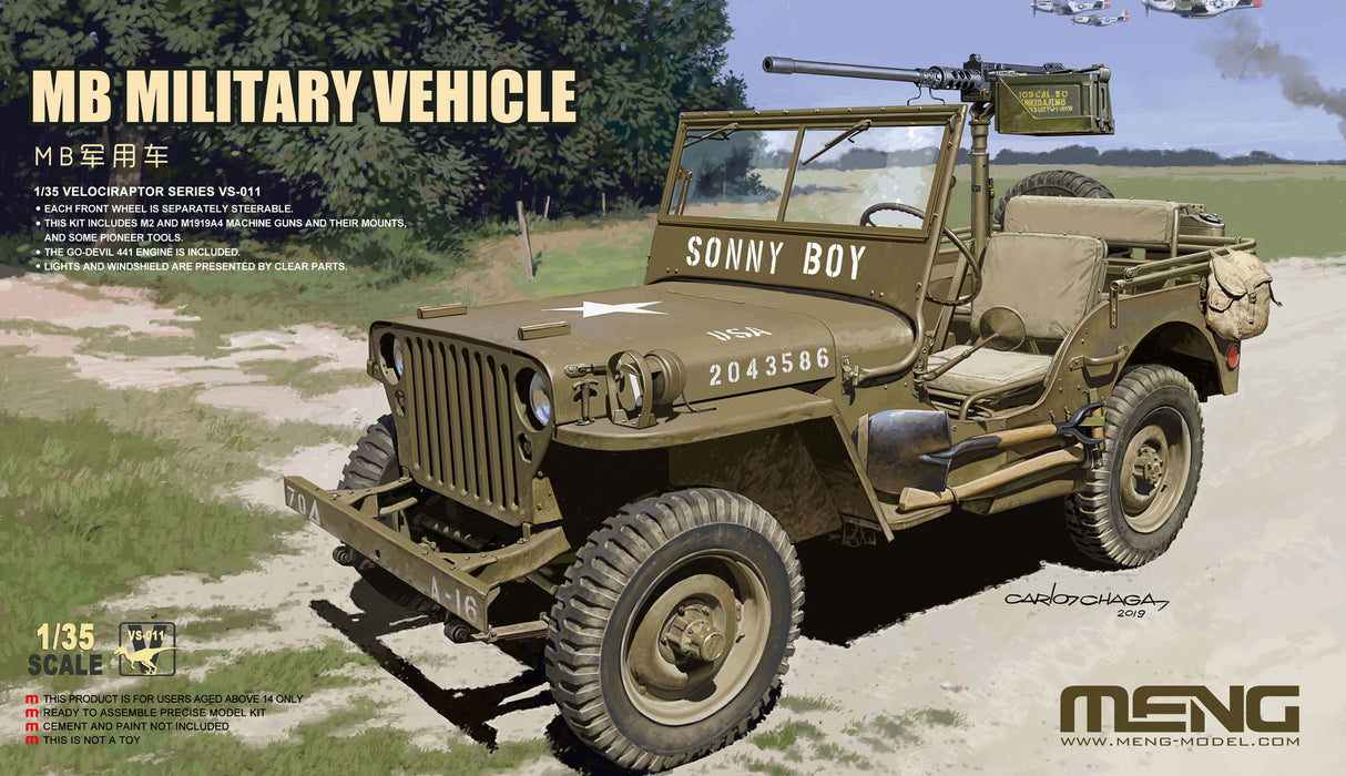 Meng Model VS-011 1/35 MB Jeep Military Vehicle Model Kit