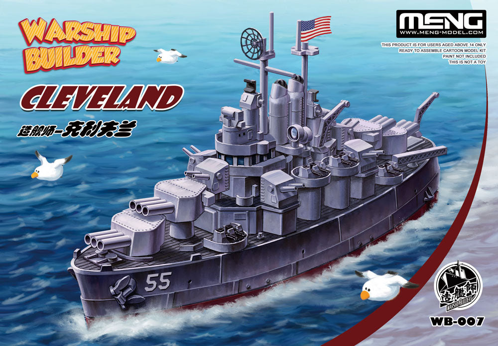 Meng Models WB-007 1/EGG Warship Builder USS Cleveland Model Kit