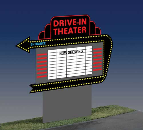 Micro Structures 1382 Small Drive Inn Sign