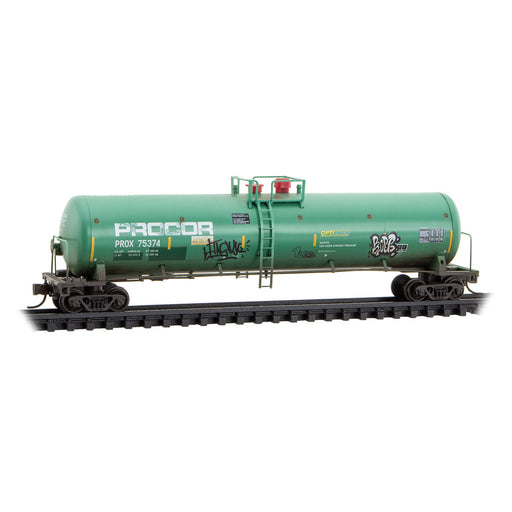 Micro-trains 110 44 650 N Scale 56' Tank Car Procor PROX 75374 Weathered