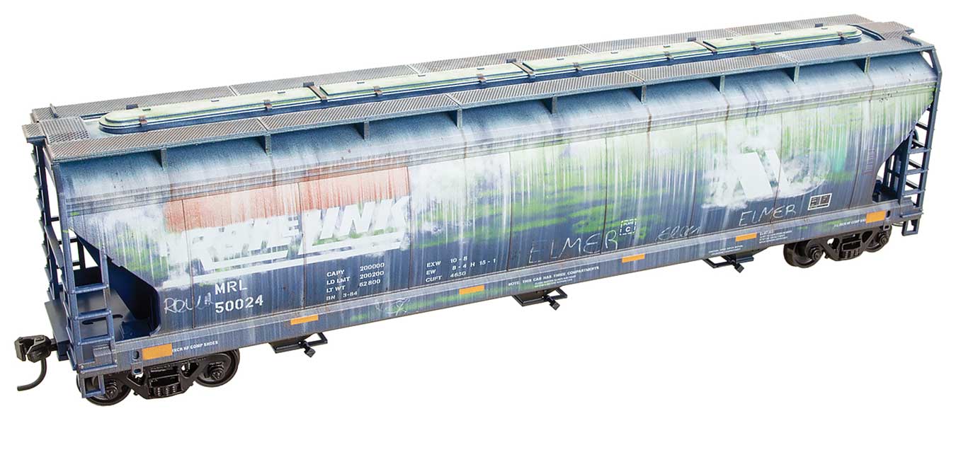 Micro-Trains 2000006 HO Scale 3 Bay ACF Covered Hopper Kit (Weathered) Montana Rail Link ex-BN 50024