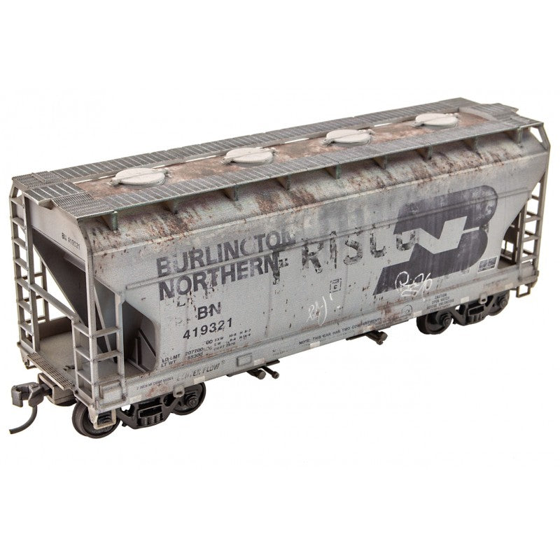 001ho Micro-Trains 2200 001 HO Scale 2 Bay ACF Covered Hopper Kit (Weathered ...