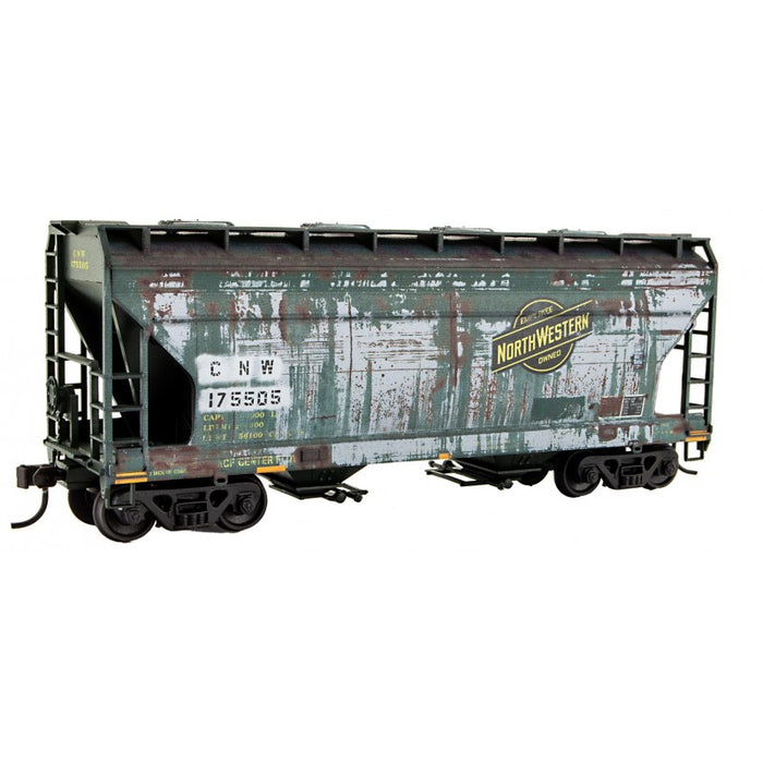 Micro-Trains 2200 003 HO Scale 2 Bay ACF Covered Hopper Kit (Weathered) C&NW 175505