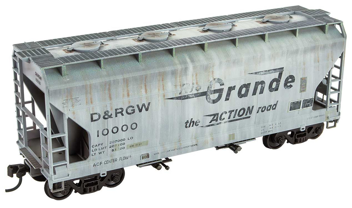Micro-Trains 2200 005 HO Scale 2 Bay ACF Covered Hopper Kit (Weathered) Rio Grande DRGW 10000