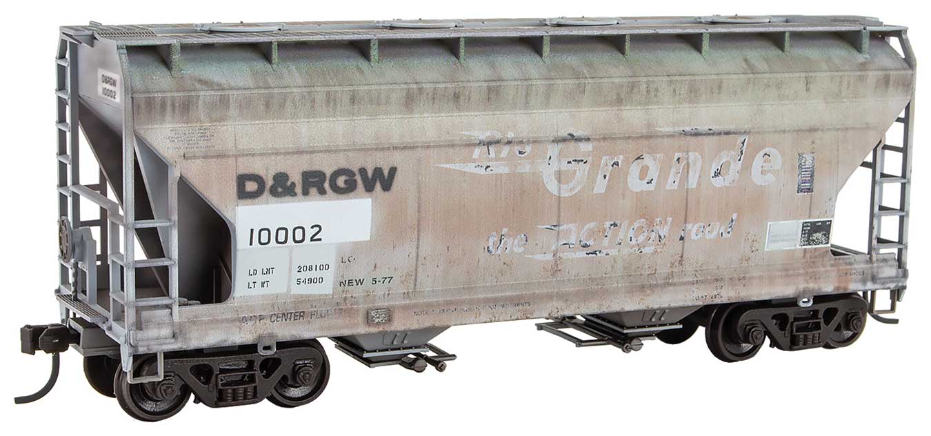 Micro-Trains 2200 006 HO Scale 2 Bay ACF Covered Hopper Kit (Weathered) Rio Grande DRGW 10002