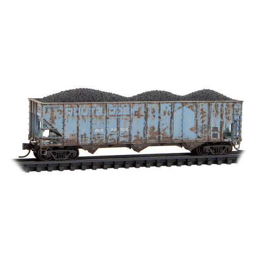 Micro-trains 983 05 085 N Scale Weathered 100 Ton Hopper Ex-Rock Bessemer & Lake Erie B&LE (2 Pack)