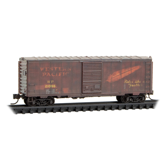 Micro-trains 983 05 087 N Scale Weathered Boxcars Western Pacific WP (2 Pack)