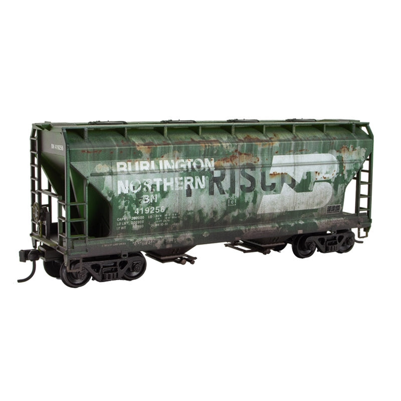 Micro-Trains by Atlas 220010008 HO Scale Accurail 2 Bay Covered Hopper Kit - Ex-Frisco BN 419256 (Weathered)