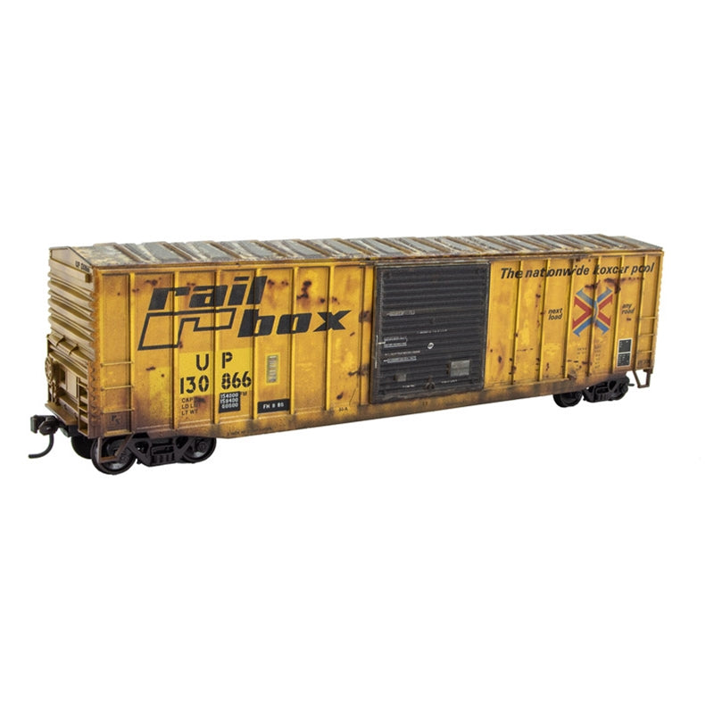Micro-Trains by Atlas 560010006 HO Scale Accurail 50' Boxcar Kit - Ex-Railbox UP 130866 (Weathered)