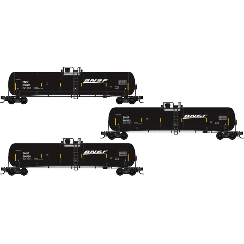 Micro-Trains by Atlas 983102297 N Scale 56' General Service Tank Car 3 Pack BNSF