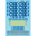 Microscale 87-575 HO Scale CSXT Diesel Locomotives 1989-2002 Decals