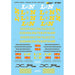 Microscale 87-823 HO Scale Louisville & Nashville L&N Diesel Locomotives 1963-1970 Grey/Yellow Decals