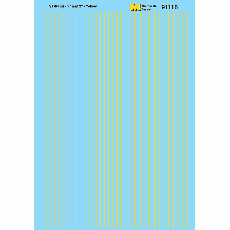 Microscale 91116 1" and 2" Yellow Striping