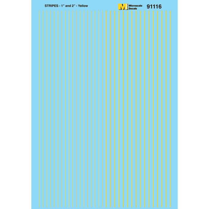 Microscale 91116 1" and 2" Yellow Striping