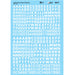 Microscale Decals 460-90311 Gothic Block (white) 22", 24" Alphabet & Number Decal Set