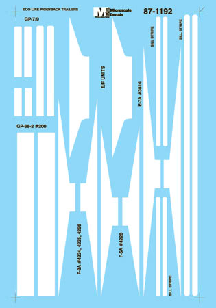 Microscale Decals 87-1192 HO Scale Boston & Maine B&M Diesel Stripes