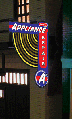 Miller Engineering 69821L Small Left Facing Fan Series #1 Animated Sign with Customizable Graphics
