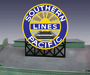 Miller Engineering 7071 Large Southern Pacific SP Animated Neon Billboard