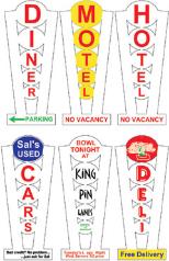 Miller Engineering 7282 Medium Vertical Animated Sign with Customizable Graphics