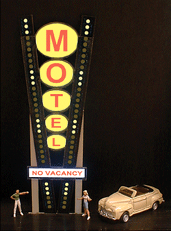 Miller Engineering 7282 Medium Vertical Animated Sign with Customizable Graphics