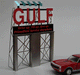 Miller Engineering 8181 Large Gulf "Drive Up, Fill Up, Rest Up" Neon Roadside Billboard Sign