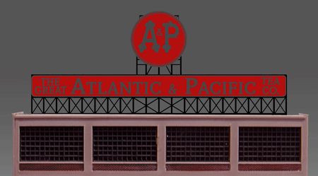 Miller Engineering 880151 Large Atlantic & Pacific A&P Tea Animated Neon Billboard
