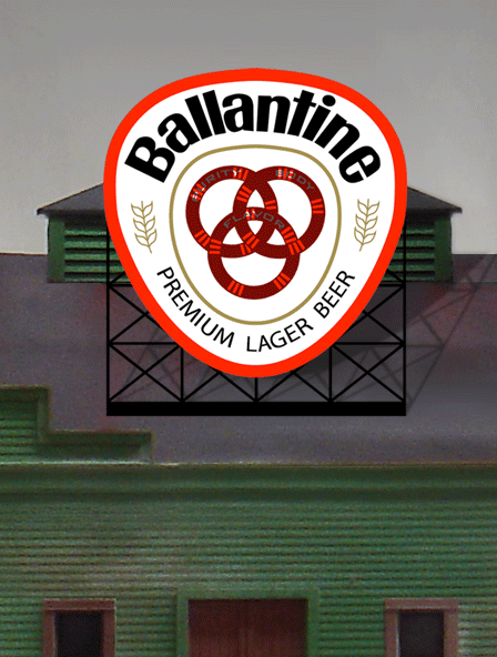Miller Engineering 880501 Large Ballantine Beer Animated Neon Billboard