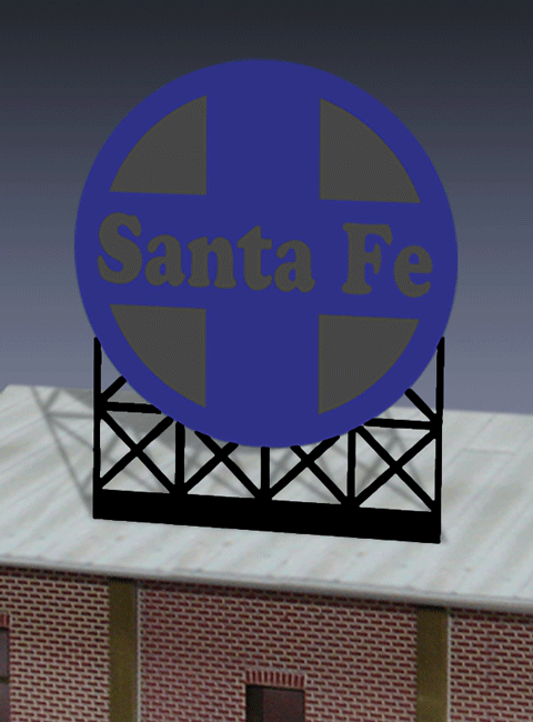 Miller Engineering 880551 Large Santa Fe Animated Neon Billboard