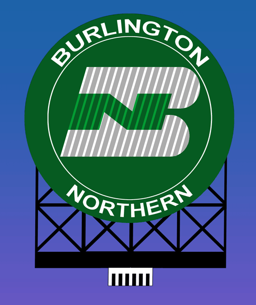 Miller Engineering 880701 Large Burlington Northern Animated Neon Billboard
