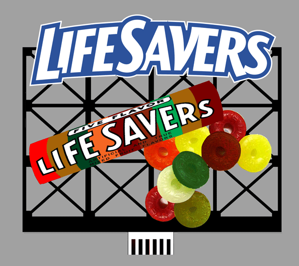 Miller Engineering 880851 Large 3D Life Savers Neon Billboard