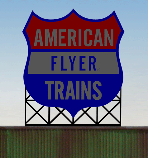 Miller Engineering 880951 Large American Flyer Trains Neon Rooftop Billboard