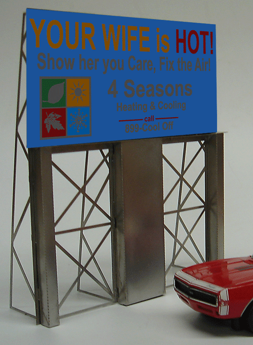 Miller Engineering 881001 Large Four Seasons Heating & Cooling Animated Neon Billboard