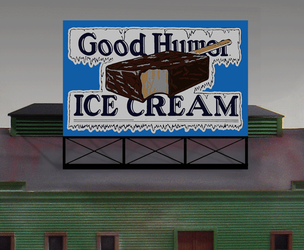 Miller Engineering 881501 Large Good Humor Ice Cream Neon Rooftop Billboard