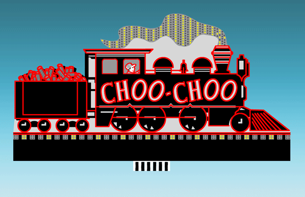 Miller Engineering 881601 Large Chattanooga Choo Choo Animated Neon Billboard