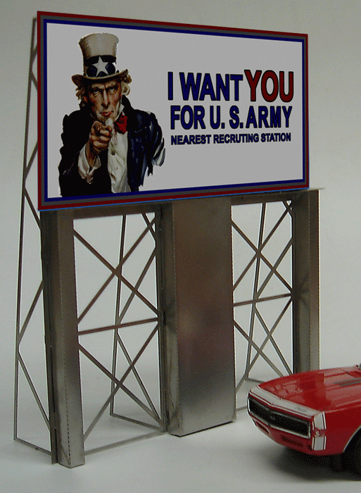 Miller Engineering 882151 Large Uncle Sam I Want You Animated Neon Rooftop Billboard