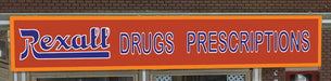 Miller Engineering 882201 Large Rexall Animated Neon Rooftop Billboard