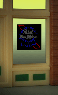 Miller Engineering 8825 Pabst PBR Beer Window Sign