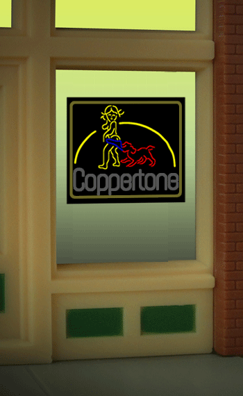Miller Engineering 8830 Coppertone Girl with Dog Neon Window Sign