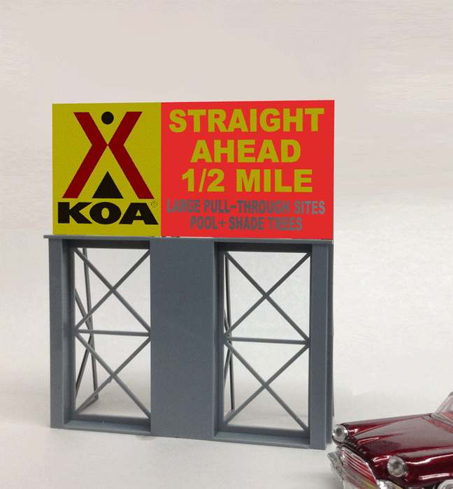 Miller Engineering 883151 Large KOA Campground Animated Neon Billboard