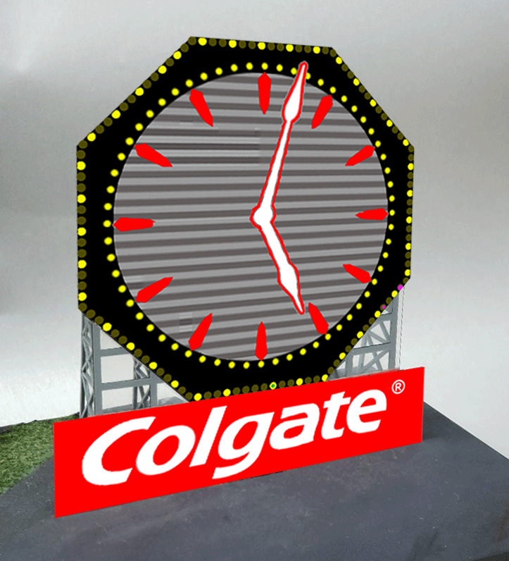 Miller Engineering 883251 Large Colgate Clock Animated Neon Billboard