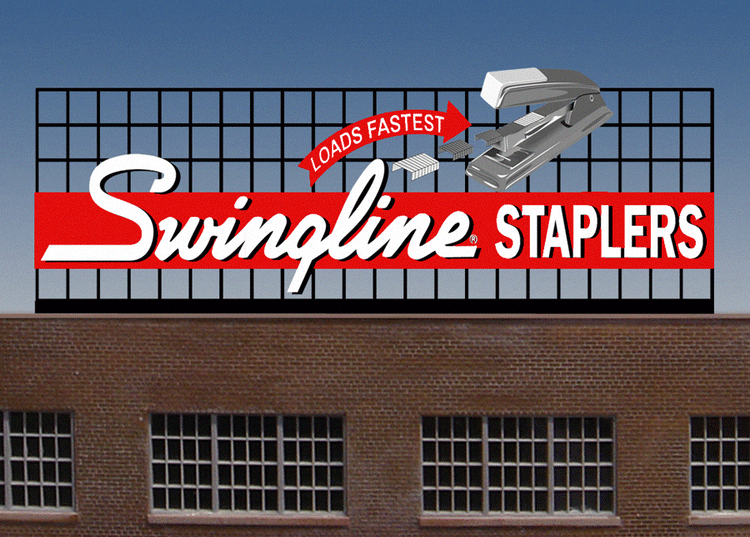 Miller Engineering 883401 Large Swingline Staplers Animated Neon Billboard