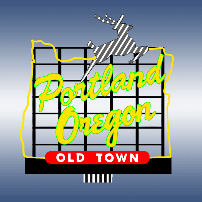 Miller Engineering 883501 Large Portland, Oregon Animated Neon Billboard