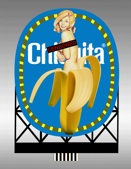 Miller Engineering 883601 Large Chiquita Banana with Girl Animated Neon Billboard