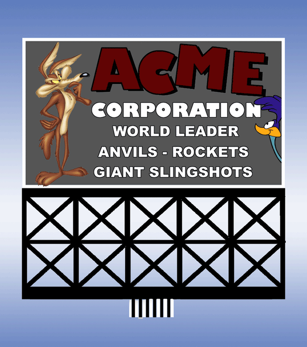 Miller Engineering 883751 Large Looney Toons Wile Coyote & Road Runner Animated Neon Billboard