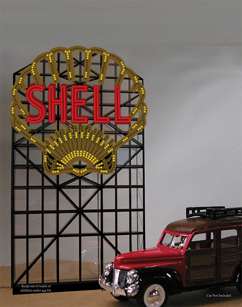 Miller Engineering 883801 Large Shell Animated Neon Billboard