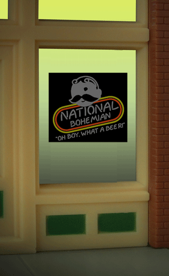 Miller Engineering 8845 National Bohemian Natty Boh Beer Neon Window Sign
