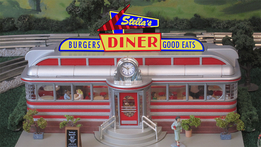 Miller Engineering 886451 Stella’s Diner Sign Large Animated Neon Billboard