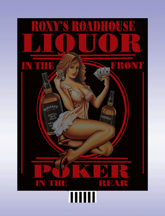 Miller Engineering 886551 Roxy's Roadhouse Large Animated Neon Billboard